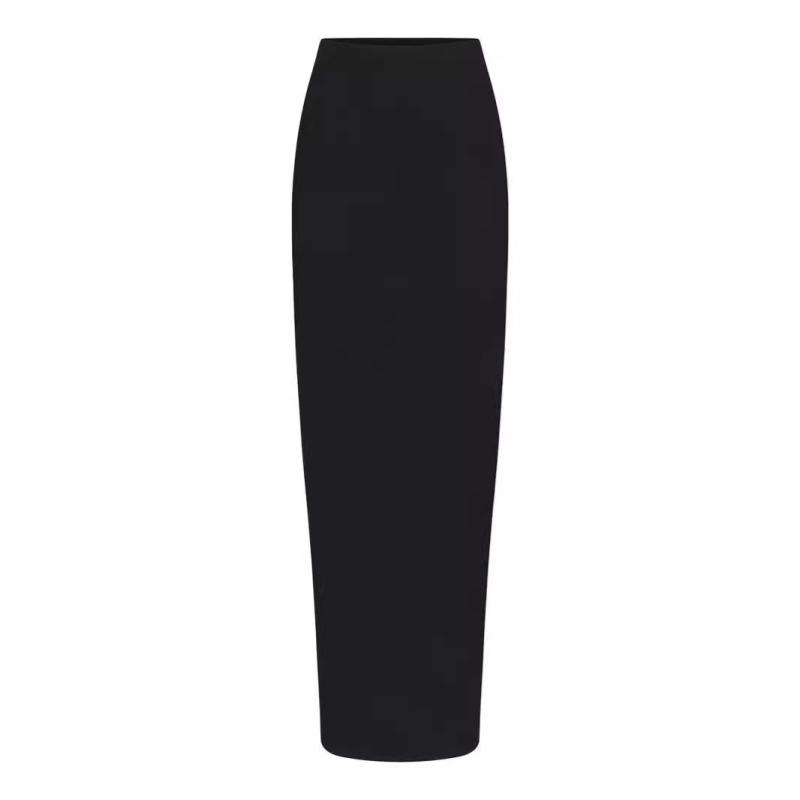 Skirts | Shape Black Textured Seamless Maxi Skirt  – Womens Clothing Black