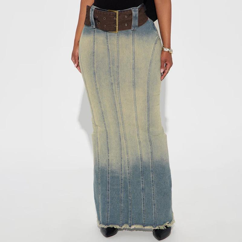 Skirts | Tall Vintage Wash Low Rise Fishtail Maxi Skirt  – Womens Clothing Skirts