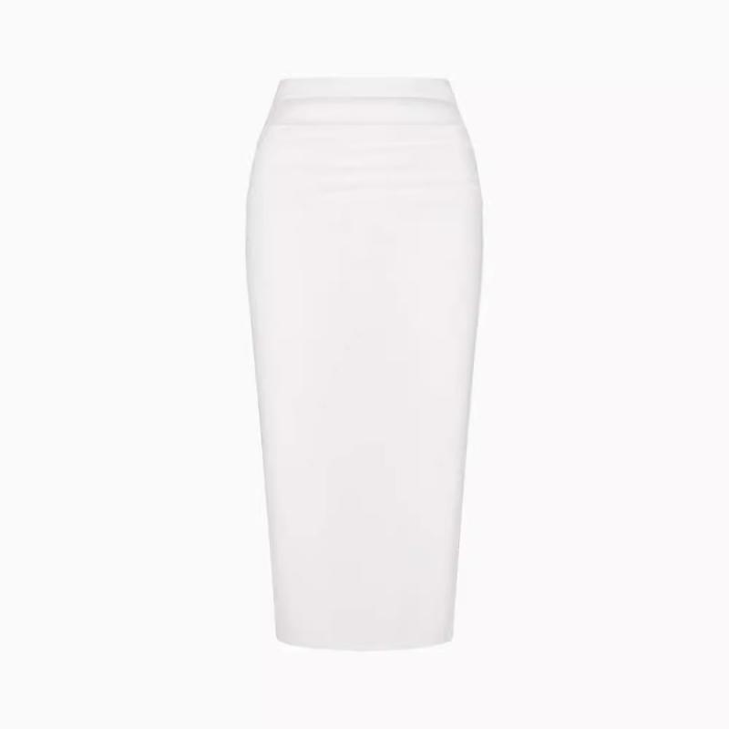 Skirts | White Soft Knit Waist Tie Midaxi Skirt  – Womens Clothing Skirts