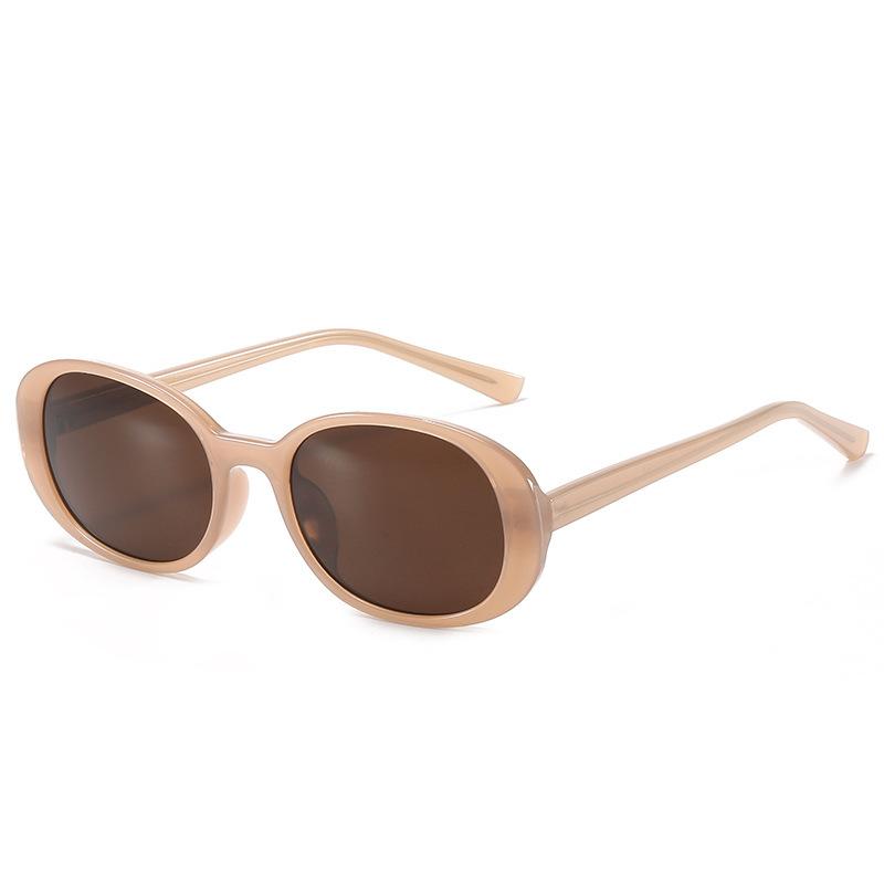 Sunglasses | A.Kjærbede Milky Brown Lens Rounded Sunglasses  – Womens Accessories Cream