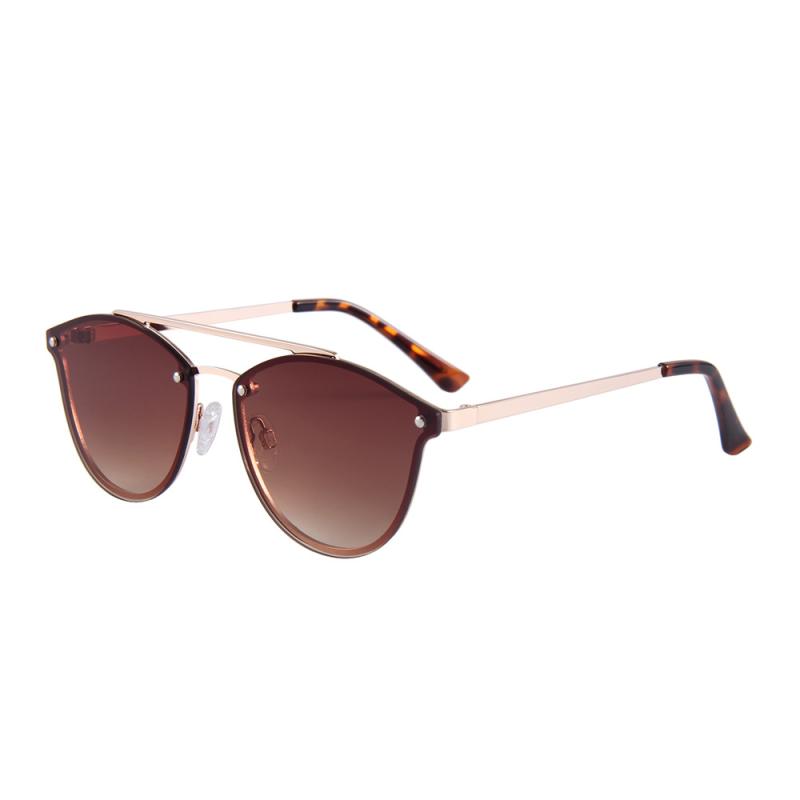 Sunglasses | Brown Rimless Oversized Rounded Sunglasses  – Womens Accessories Brown