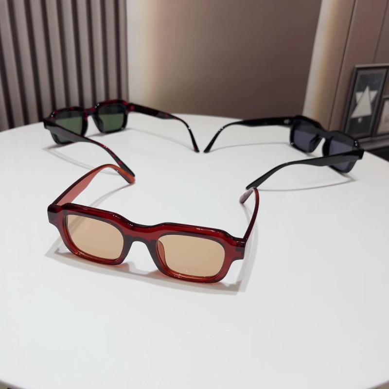 Sunglasses | Burgundy Slim Rectangular Sunglasses  – Womens Accessories Burgundy