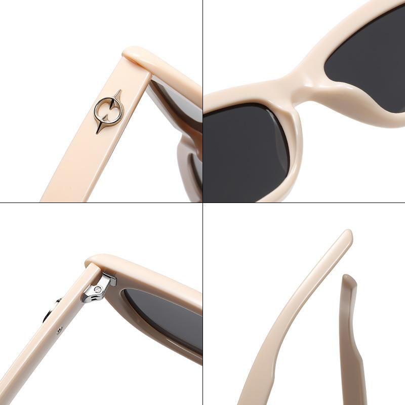 Sunglasses | Cream Matte Abstract Cat Eye Sunglasses  – Womens Accessories Cream