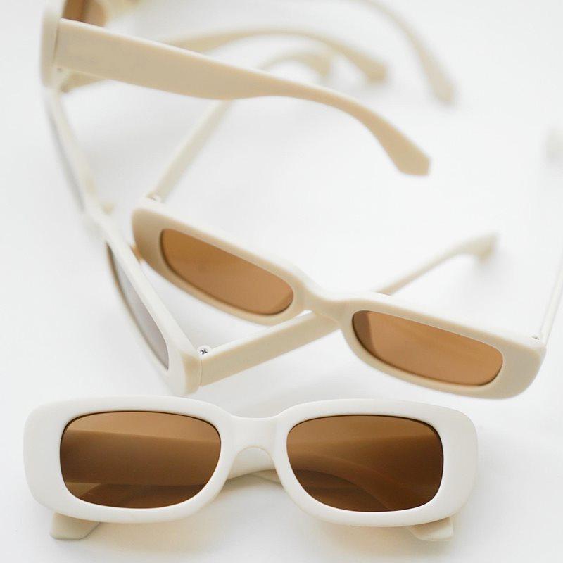 Sunglasses | Cream Slim Retro Cat Eye Sunglasses  – Womens Accessories Cream