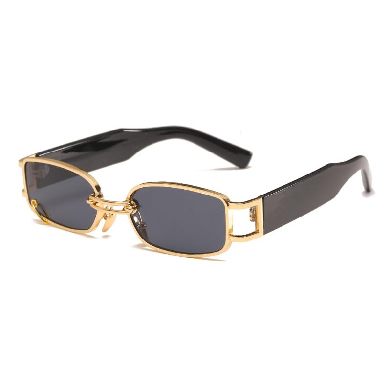 Sunglasses | Gold Frame Slim Square Chunky Sunglasses  – Womens Accessories Gold