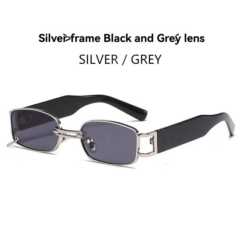 Sunglasses | Silver Frame Slim Square Chunky Sunglasses  – Womens Accessories Silver