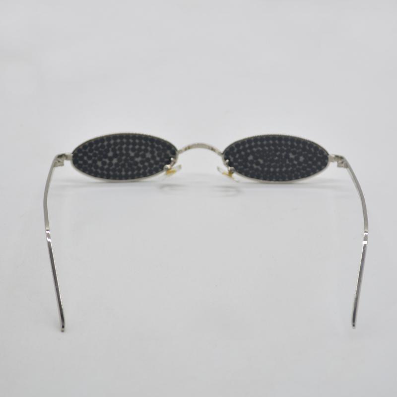 Sunglasses | Silver Slim Diamante Oval Sunglasses  – Womens Accessories Silver