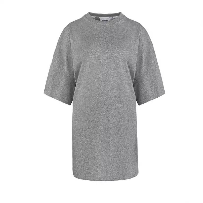 Tops | Ash Grey Cotton Oversized Boxy T-Shirt  – Womens Clothing Ash Grey