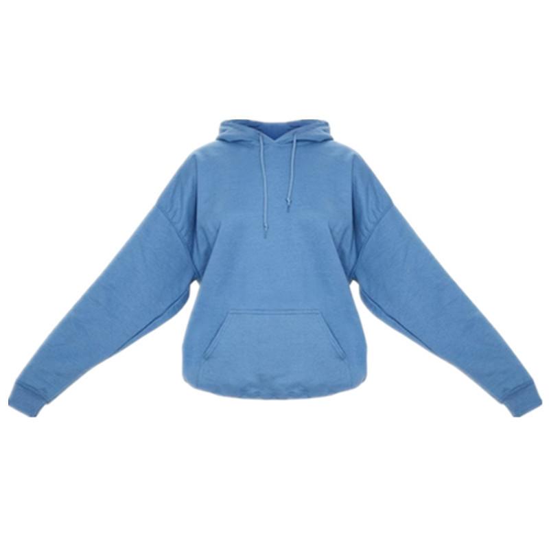 Tops | Baby Blue Oversized Fit Sweat Hoodie  – Womens Clothing Baby Blue