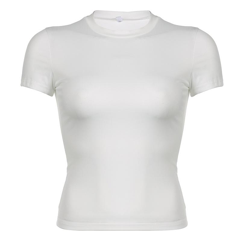 Tops | Cream Contour Sculpt Short Sleeve T Shirt  – Womens Clothing Cream