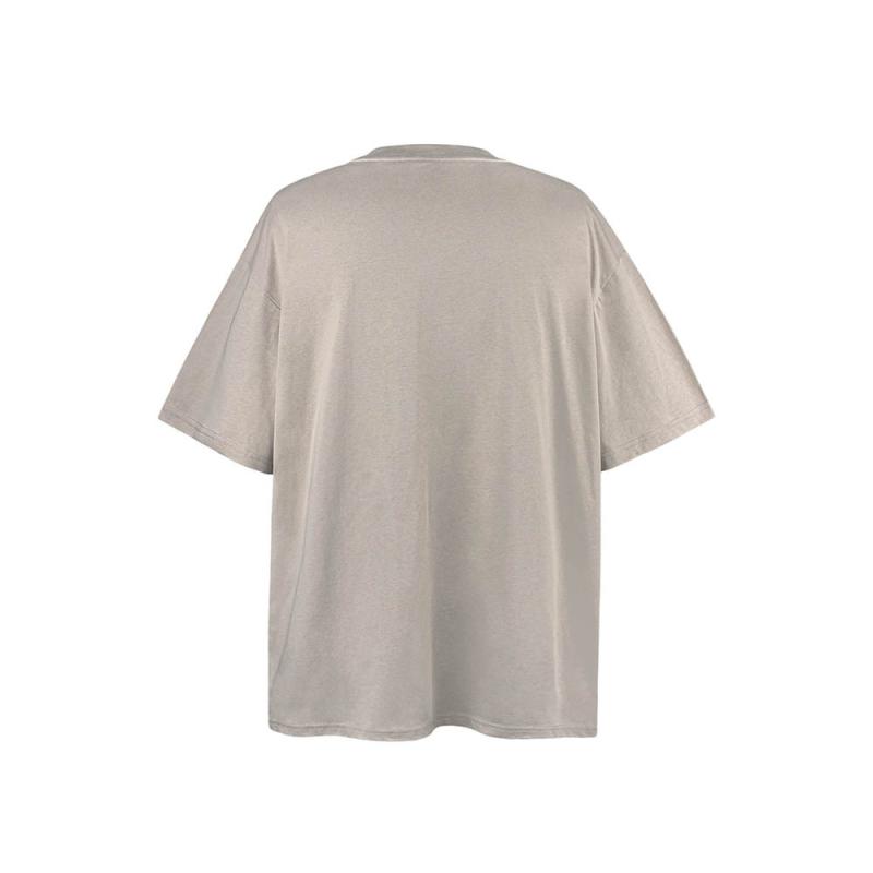 Tops | Oatmeal Cotton Oversized Boxy T-Shirt  – Womens Clothing Co-Ords