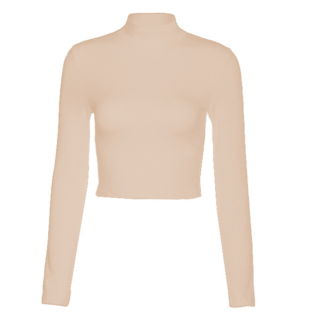 Tops | Shape Taupe Stretch Seamless High Neck Long Sleeve Top  – Womens Clothing Co-Ords