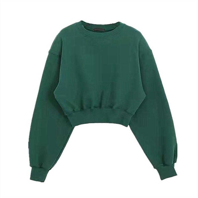 Tops | Tall Green Cropped Sweatshirt  – Womens Clothing Green