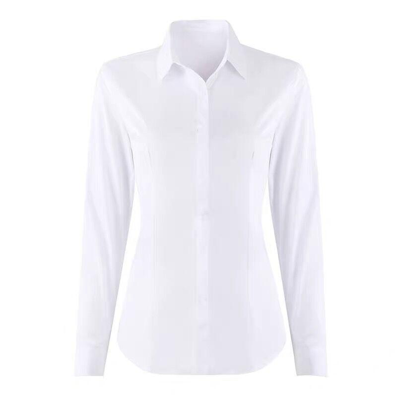 Tops | White Fitted Open Tie Back Shirt  – Womens Clothing Tops