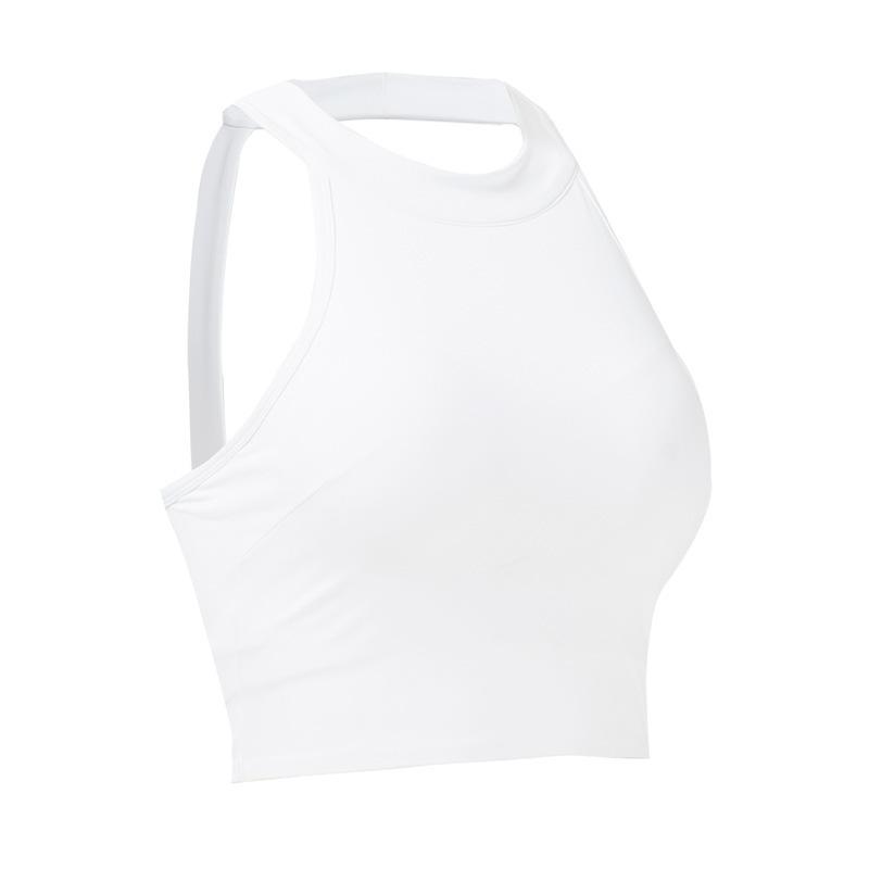 Tops | White Slinky Racer Crop Top  – Womens Clothing Tops