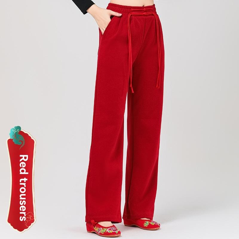 Tracksuits | Red Oversized Wide Leg Seam Detail Joggers  – Womens Clothing Loungewear