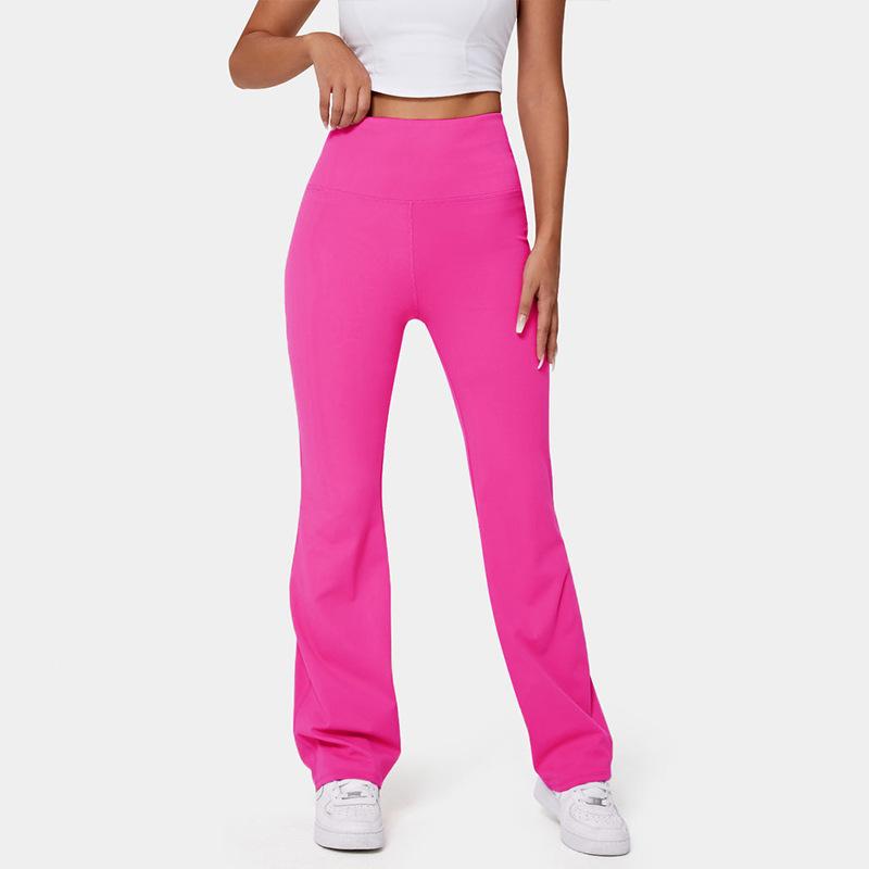 Trousers | Shape Hot Pink Sculpted Contrast Stitch Foldover Waist Flare Trousers  – Womens Clothing Co-Ords