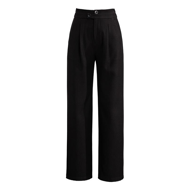 Trousers | Black Contrast Double Waistband Detail Tailored Trousers  – Womens Clothing Black