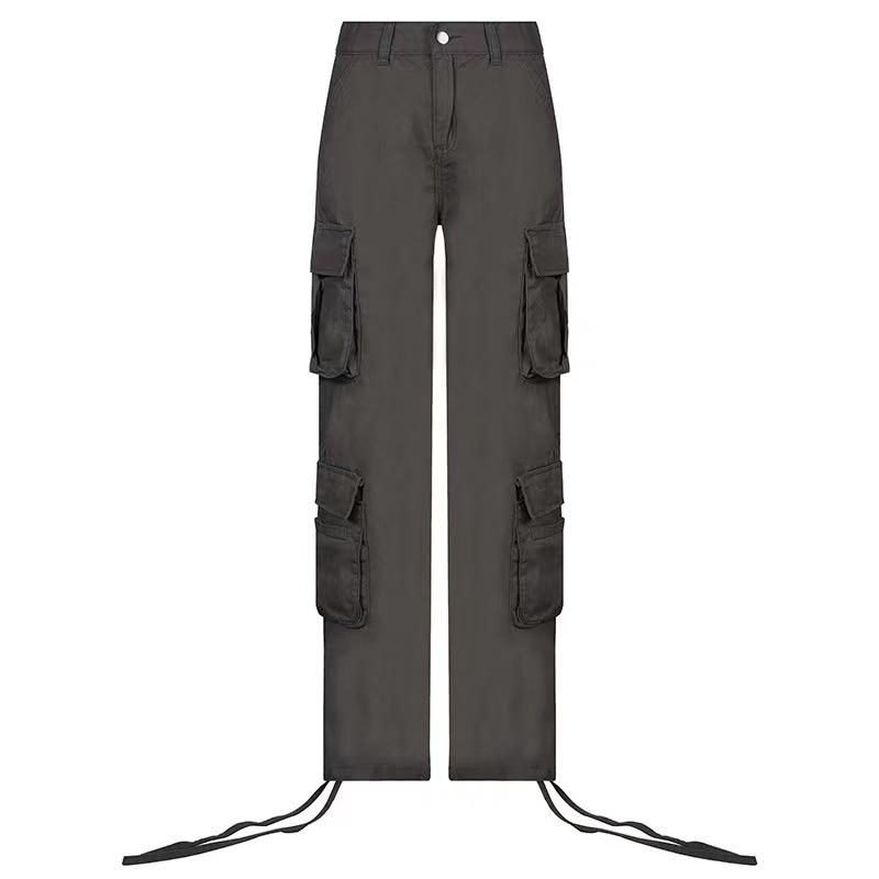 Trousers | Plus Grey Washed Cargo Trousers  – Womens Clothing Grey