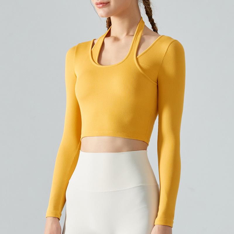 Activewear | Lemon Sculpt Cut Out Padded Gym Crop Top  – Womens Activewear Activewear