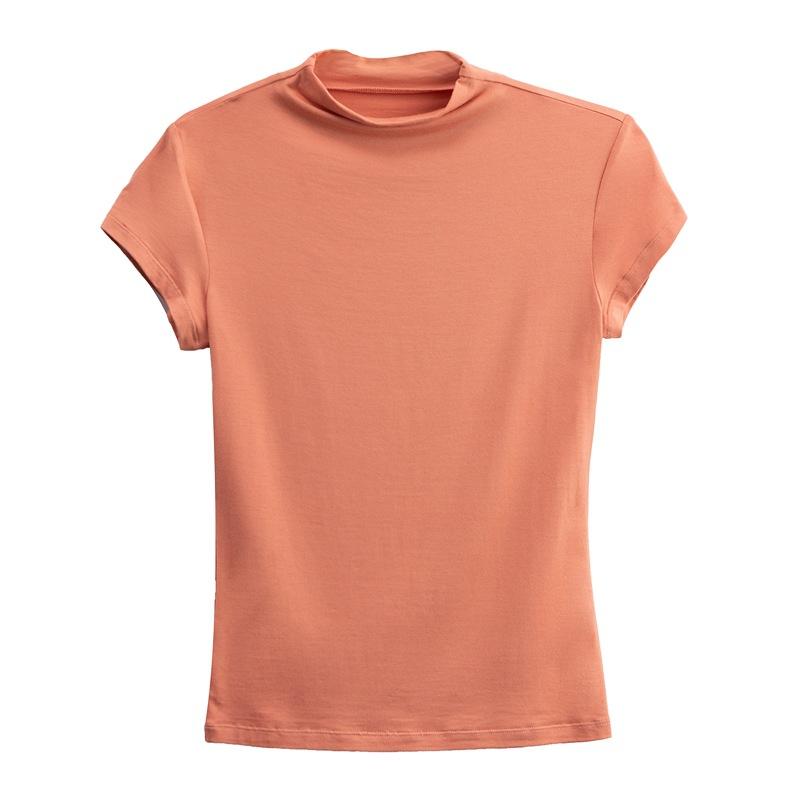 Knitwear | Rust Sheer Knit High Neck Top  – Womens Clothing Knitwear